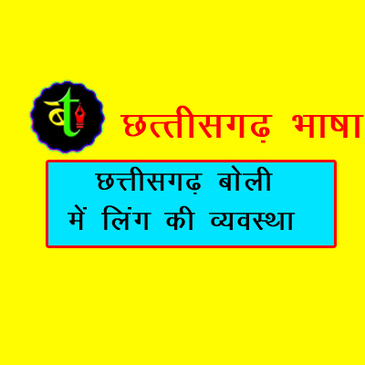 छत्तीसगढ़ी बोली में लिंग व्यवस्था