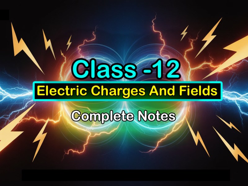 Electric Charges And Fields Complete&nbsp;Notes