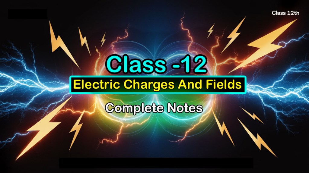 class 12 electric charges and fields complete notes