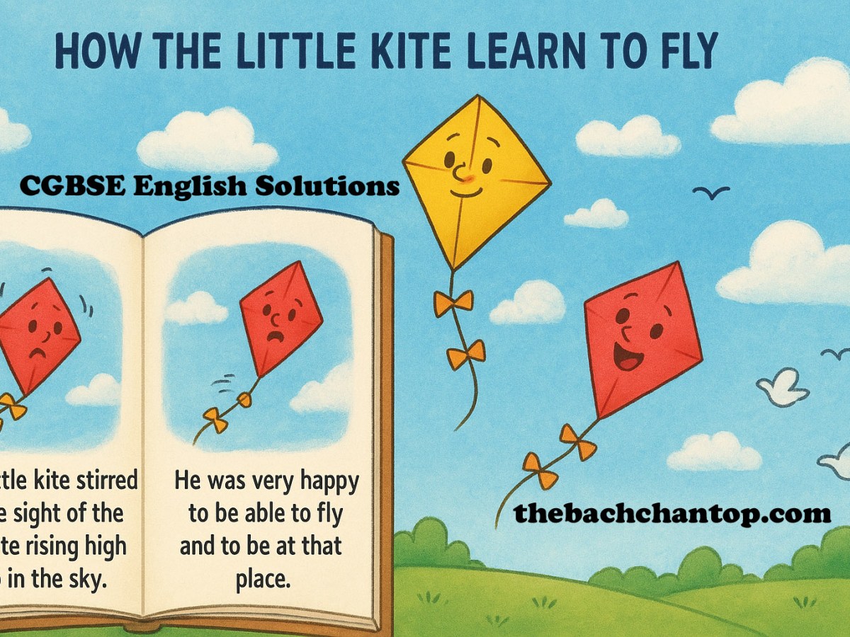 CG Board Class 10 English Solutions Unit 1 How The Little Kite Learned To Fly? – CGBSE Solutions&nbsp;PDF