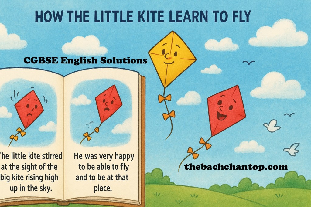 CGBSE English Solutions how the little kite learn to fly