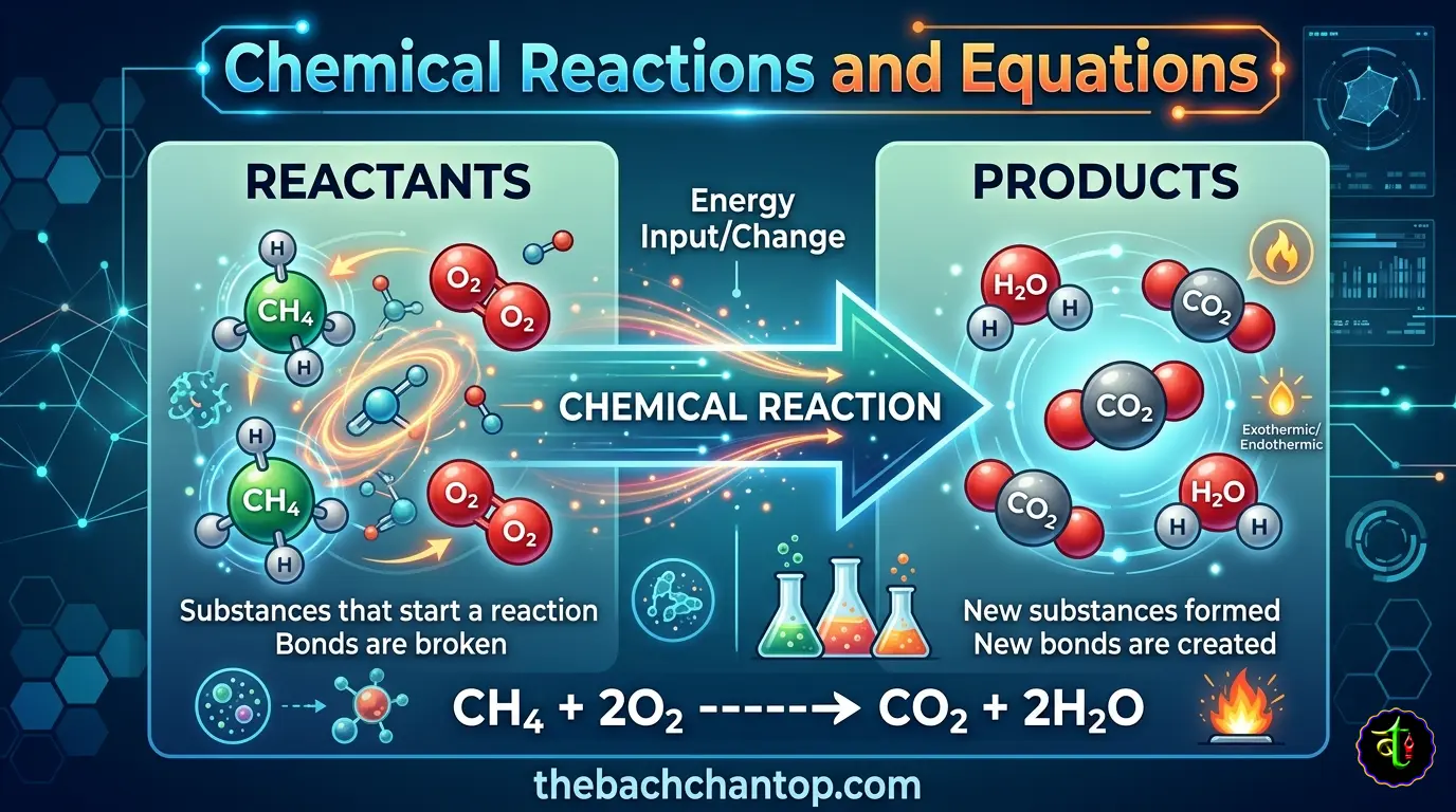 Chemical Reactions and Equations | Definition, Types, Examples & Explanation