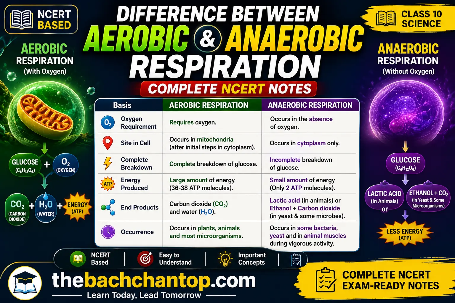 Difference Between Aerobic and Anaerobic Respiration