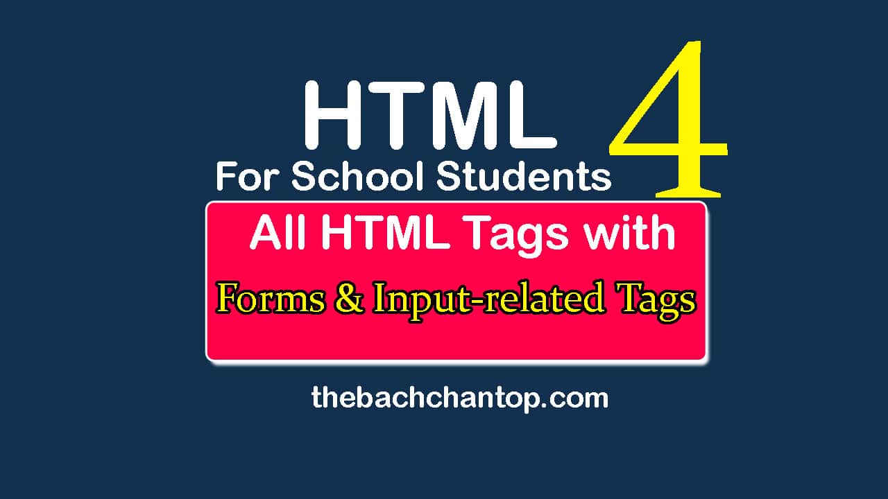 All HTML Tags with Examples – Part 4: Forms & Input-related Tags