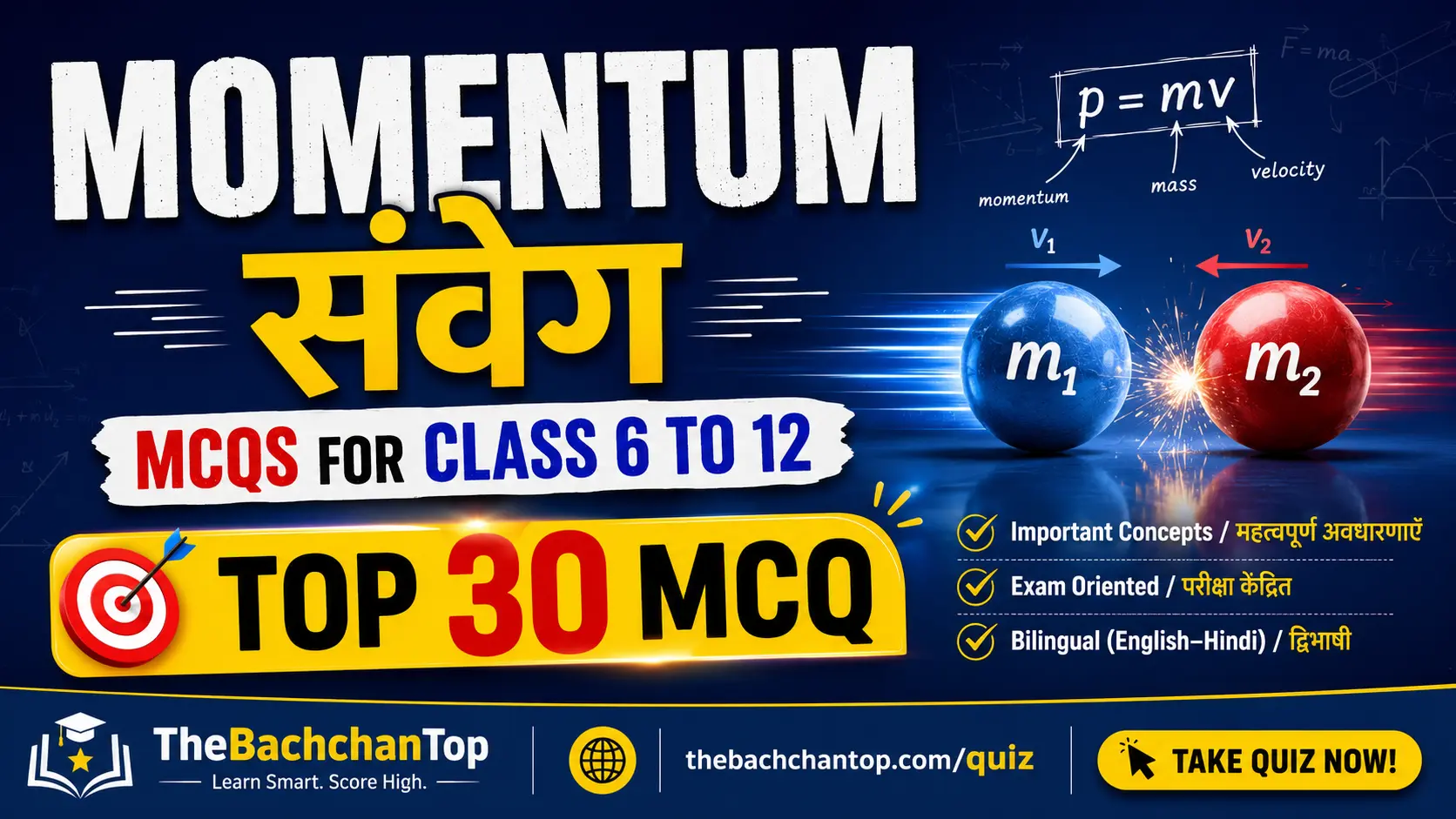 Important MCQs on Momentum (संवेग)